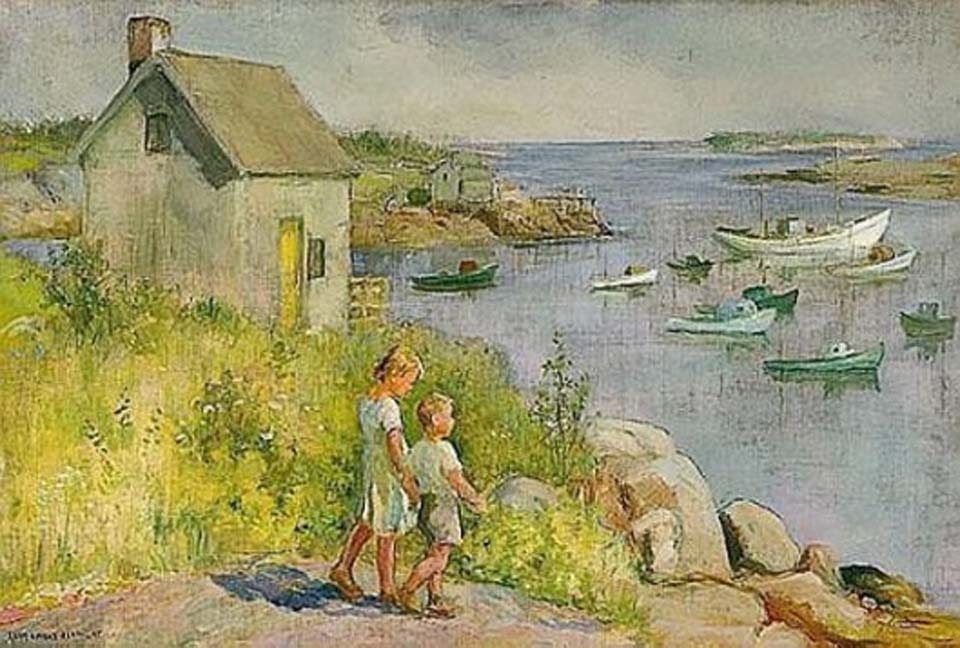 Children along the coast