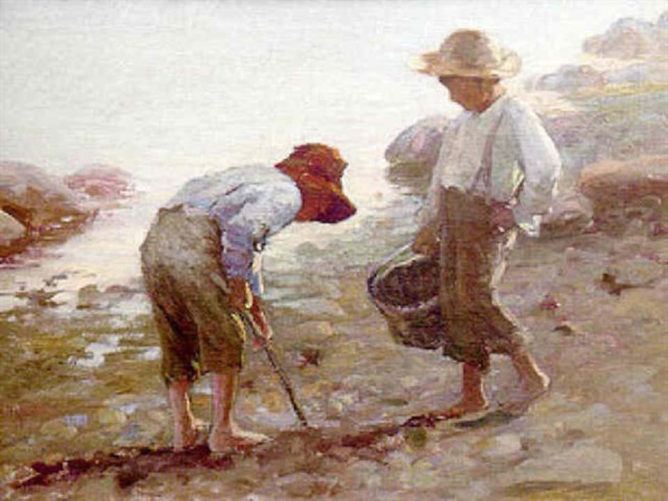 Digging for clams