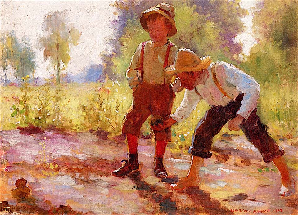 Two boys playing
