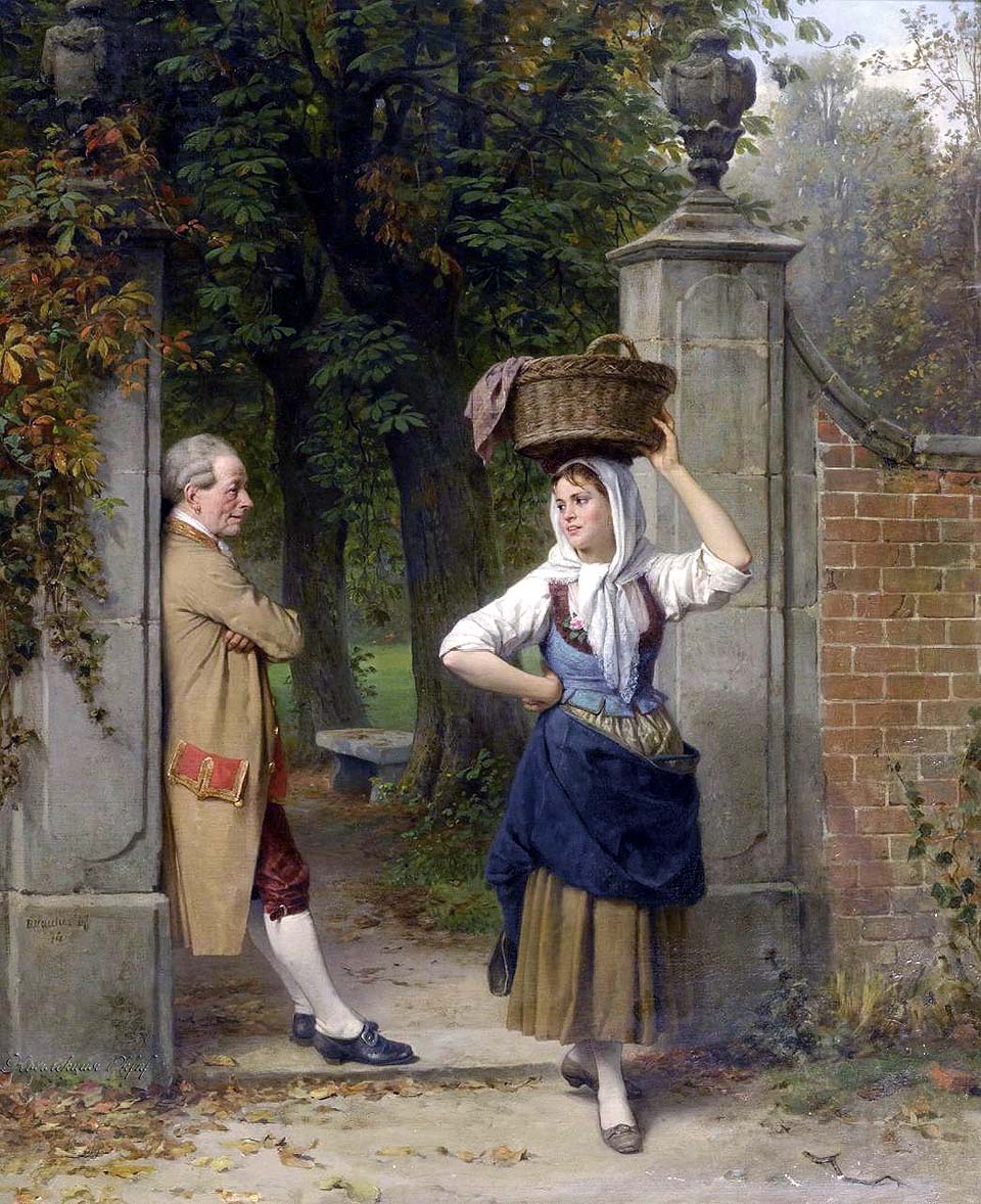 Gentilhomme galant avec une paysanne -1874