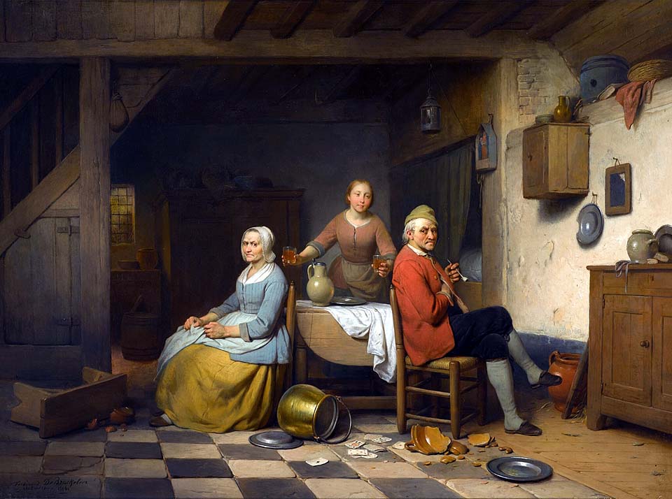 A domestic interior with a row