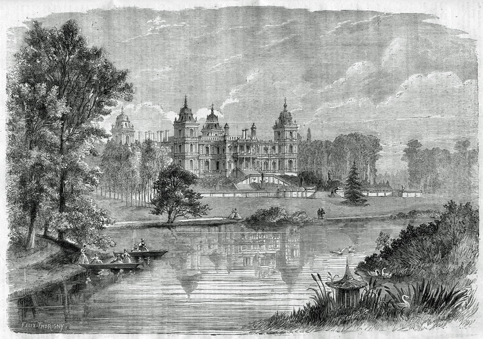 Château de Ferrières - 1862 - gravure de Félix Thorigny