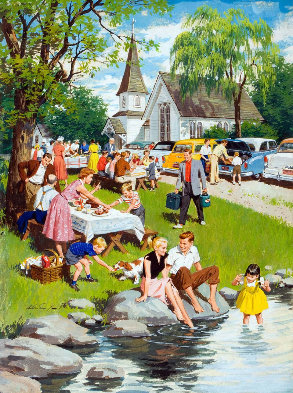 A church picnic