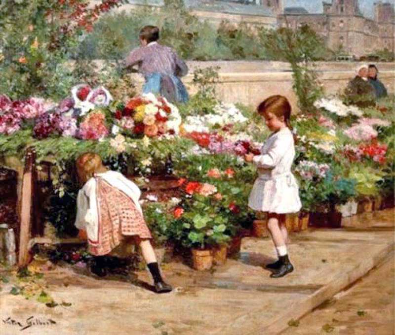 The young flower seller