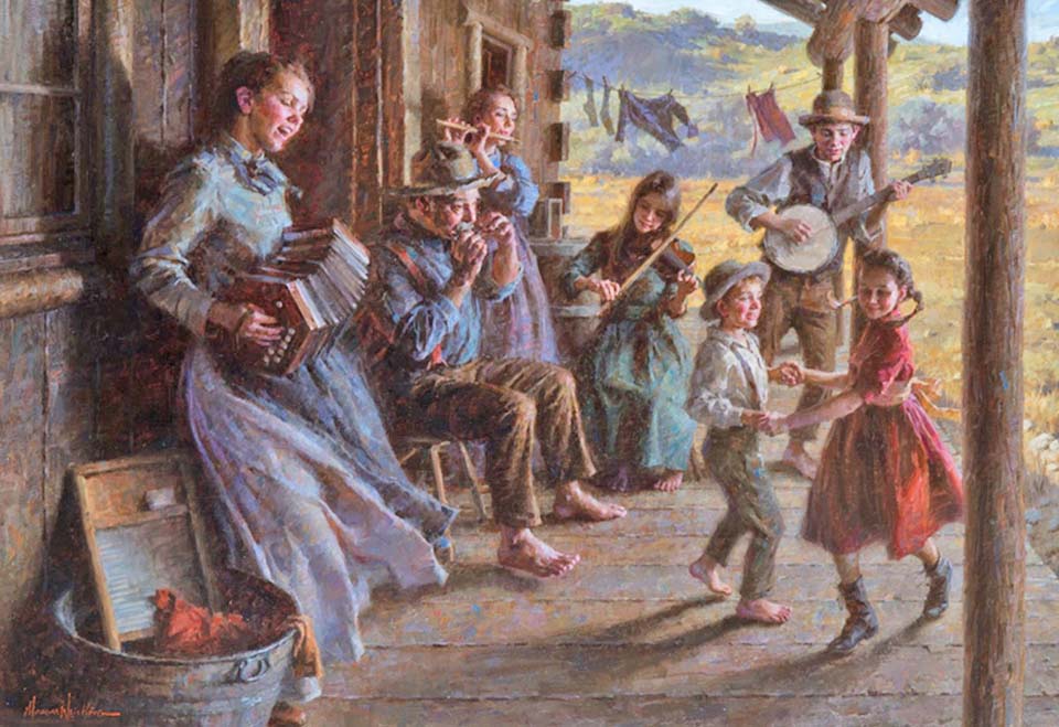The family porch band