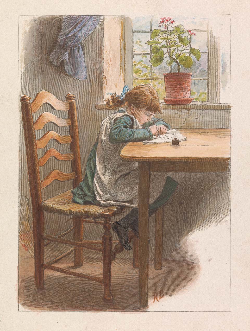 Girl writing