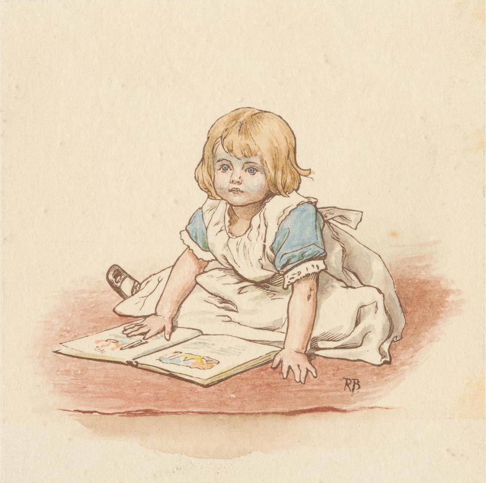 Girl reading a picture-book