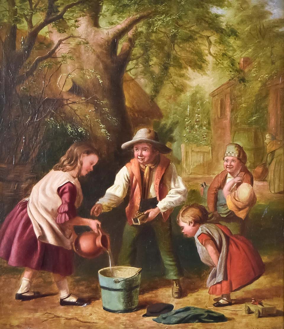 Children in a country setting