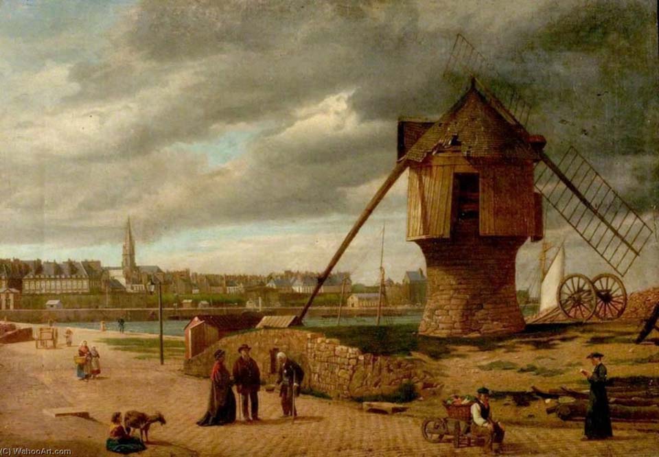 Landscape with a windmill, St-Malo, France, 1877