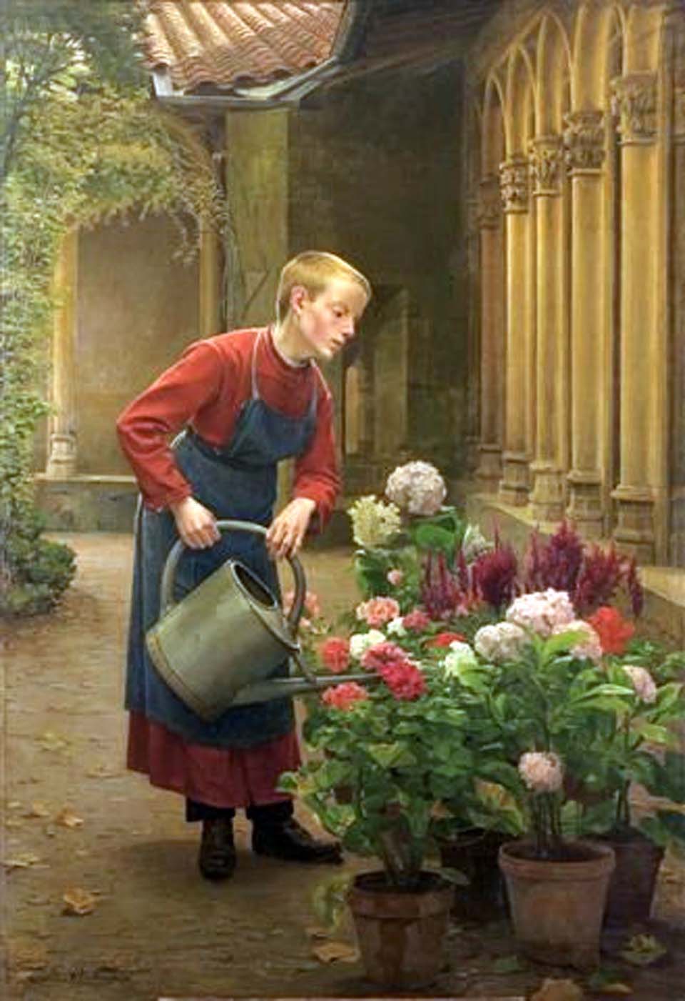 Child in the garden