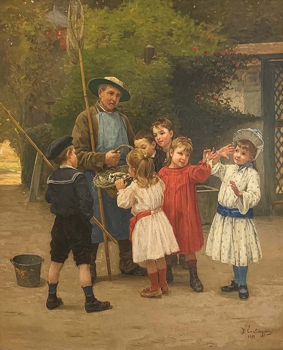 The bais seller - kids going fishing