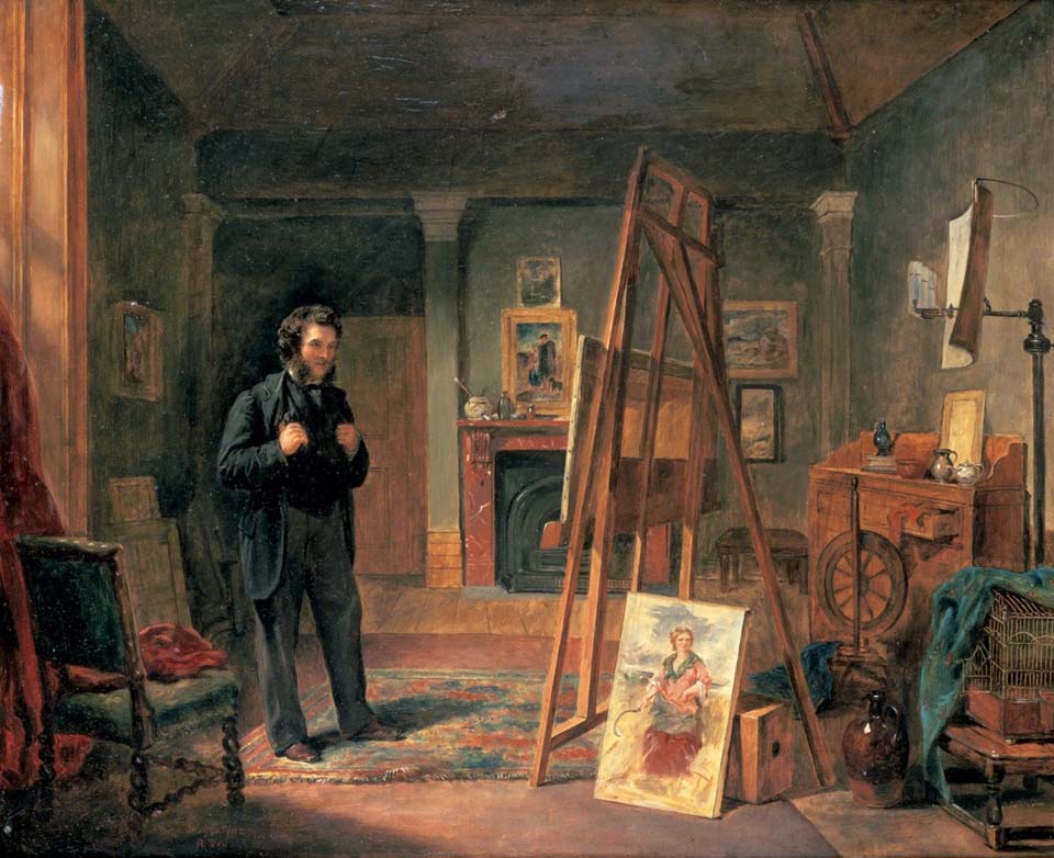 Portrait of Thomas Faed in his studio