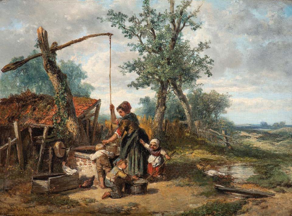 At the well