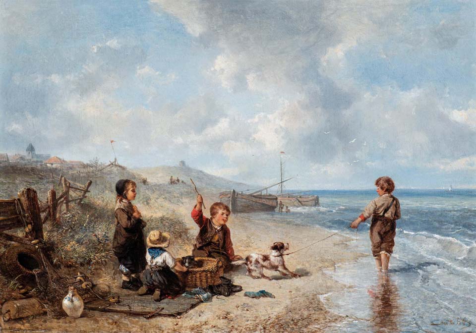 Children at play on the beach