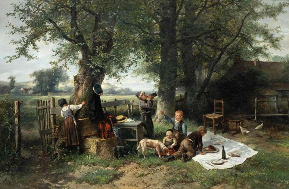 The children picnic