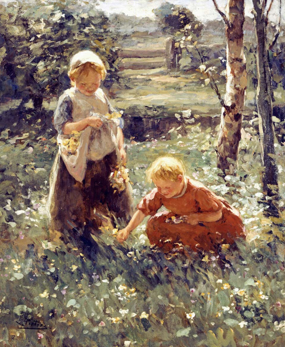 Children in a field