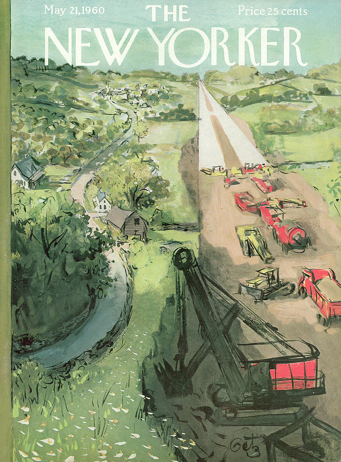 1960-05-21 Elargissement d'une route de campagne