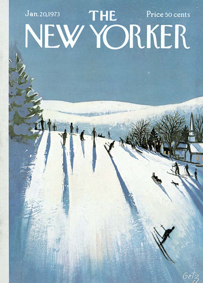 1973-01-20 Les skieurs dévalent une colline