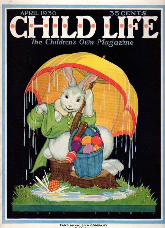 1930-04 Lapin de Pâques sous l'averse