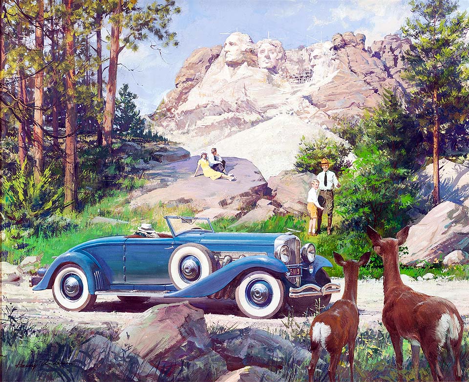 1936 Duesenberg Model JN Convertible Coupe: Mt. Rushmore National Monument, Black Hills, South Dakota