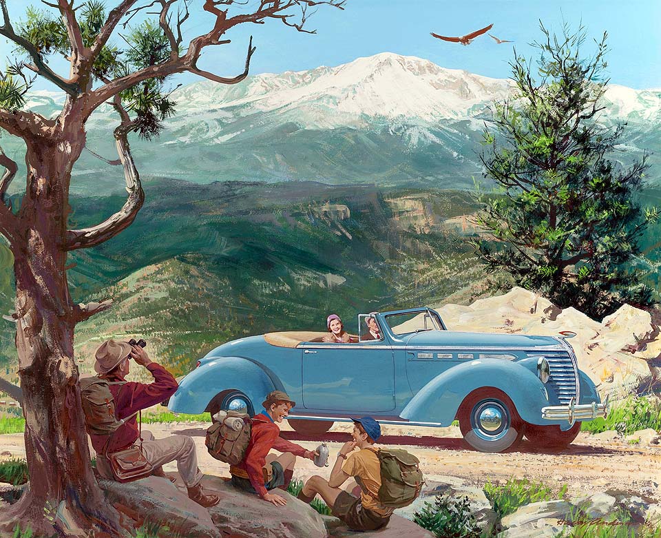 1938 Hudson Eight Convertible Coupe: Pikes Peak, Colorado Springs, Colorado