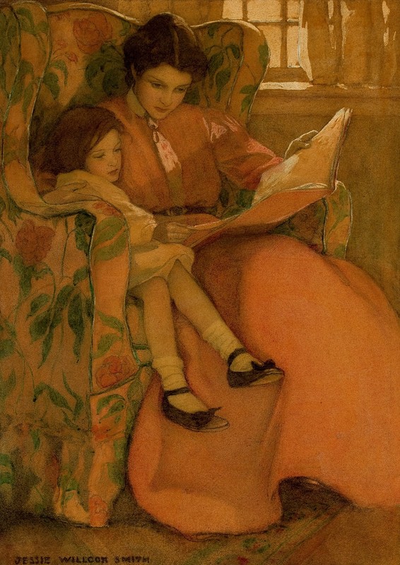 Reading with Mother on a Rainy Day