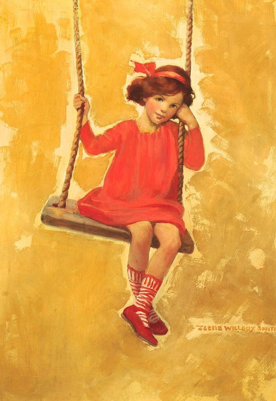 Girl on Swing