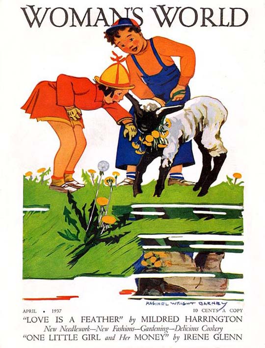 1937-04 Enfants avec un agneau