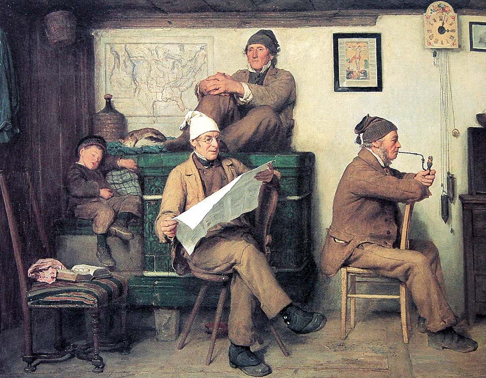 Les paysans et le journal- 1867