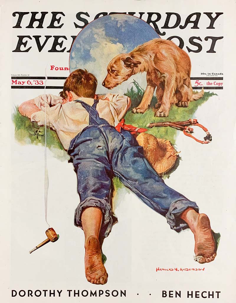 Sick of smoking - Saturday Evening Post Cover 1933