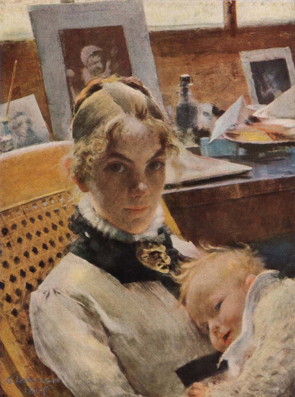 Karin Bergoo et sa fille Suzanne - 1885