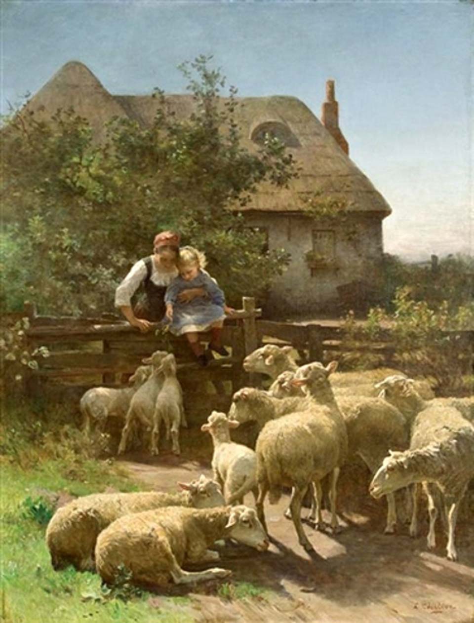 Feeding the sheep