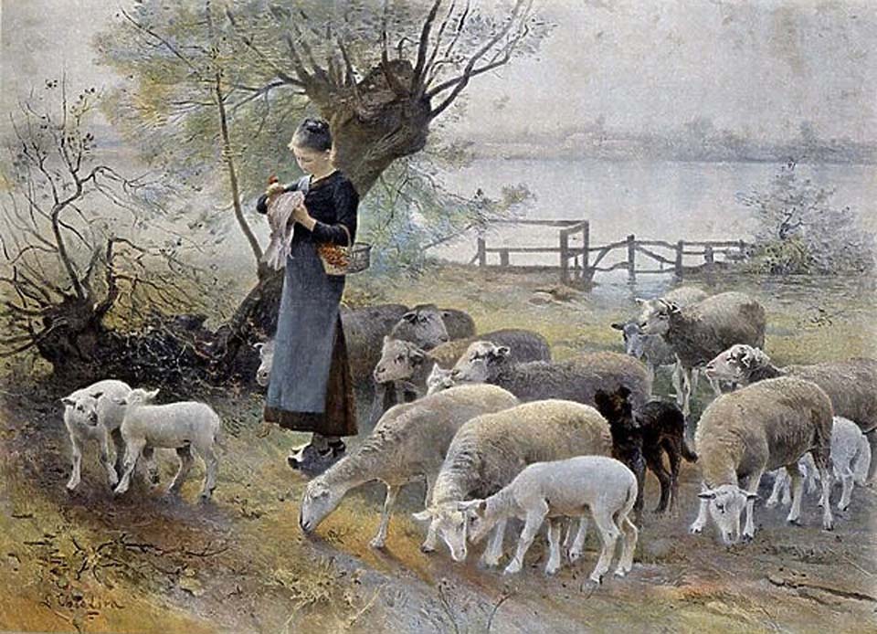First flowers - A shepherdess