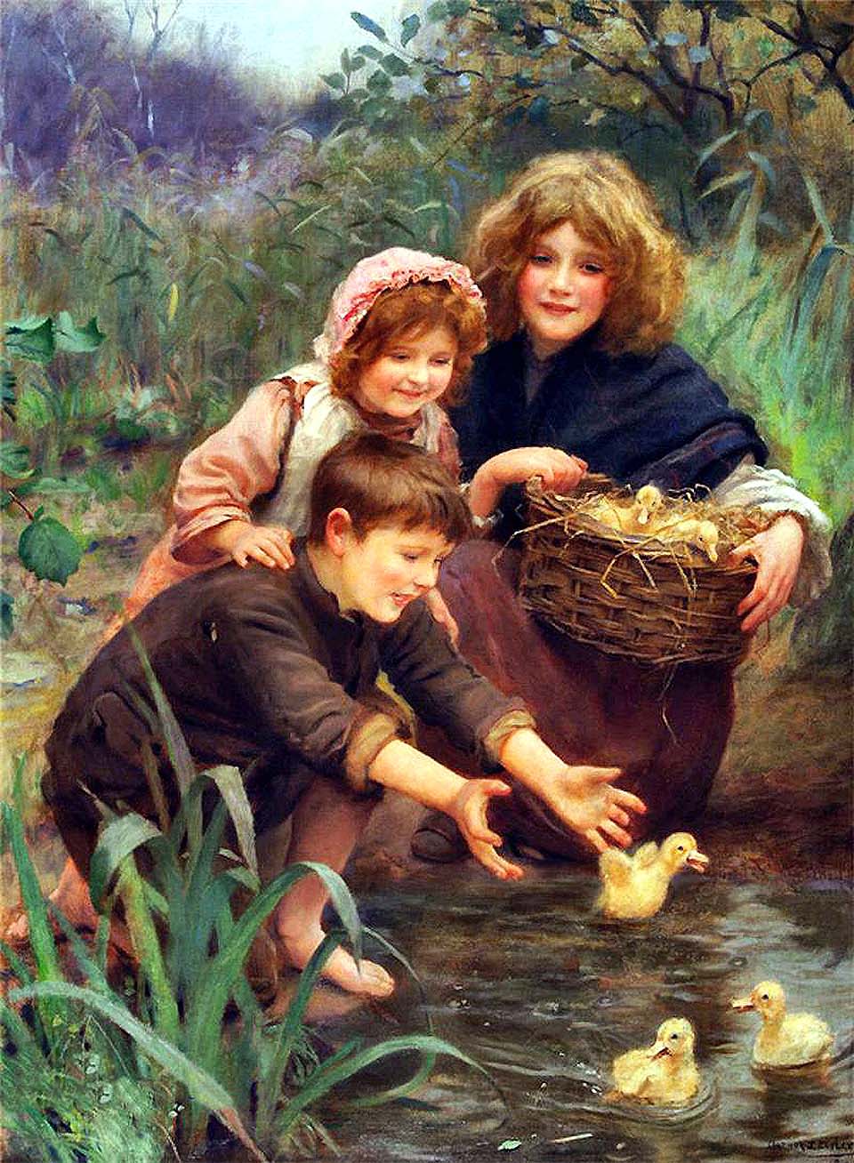 Leur première baignade - 1897