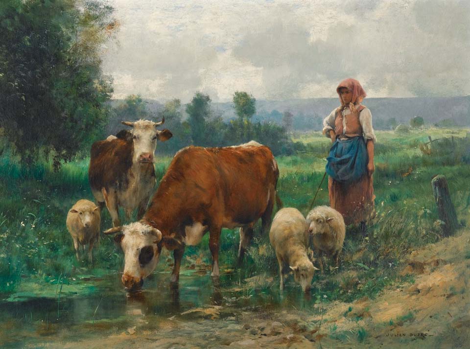 The shepherdess and her flock