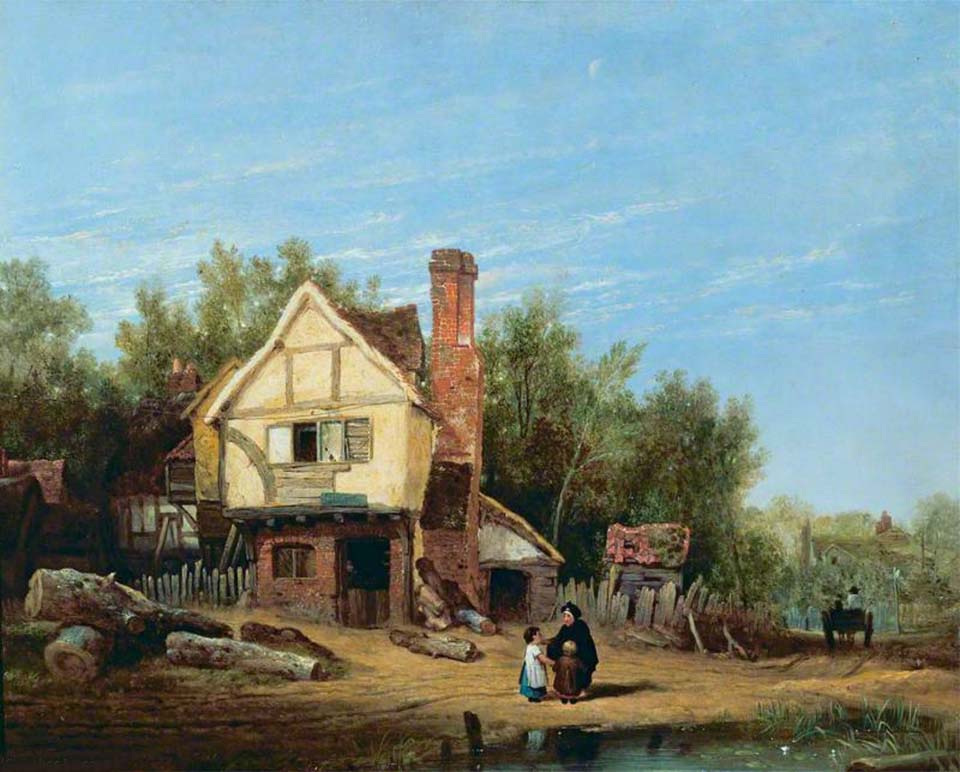 Landscape with cottages