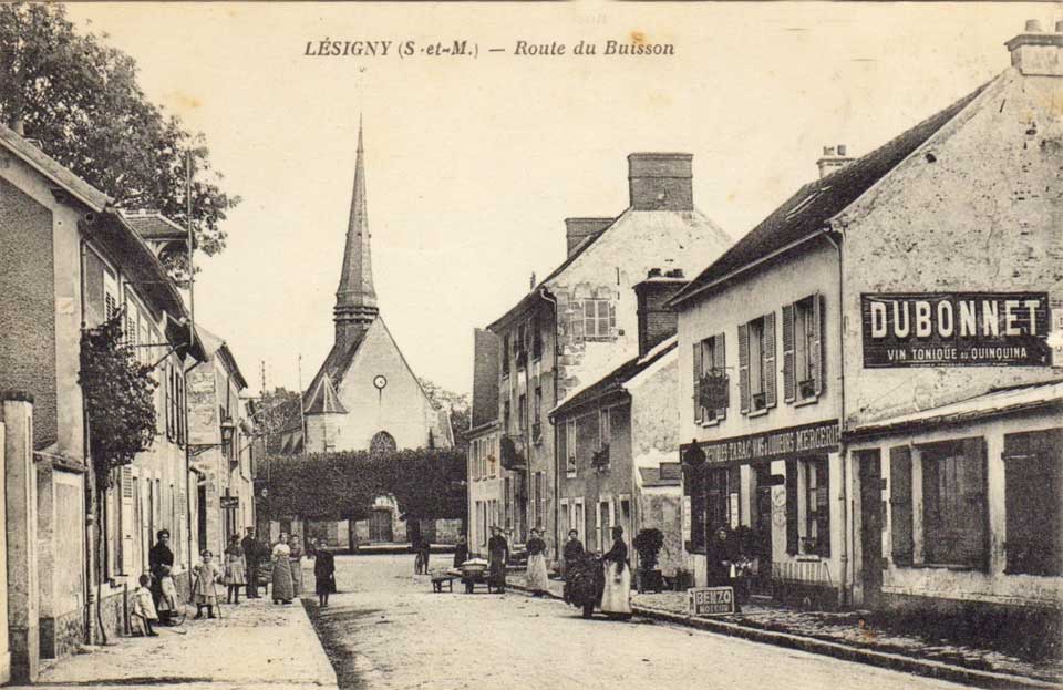 Lésigny Route du Buisson en 1915