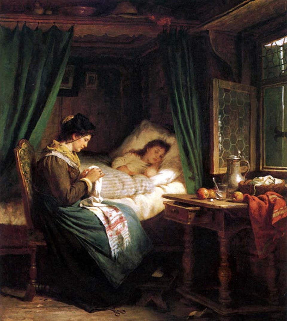 Mother with sleeping child