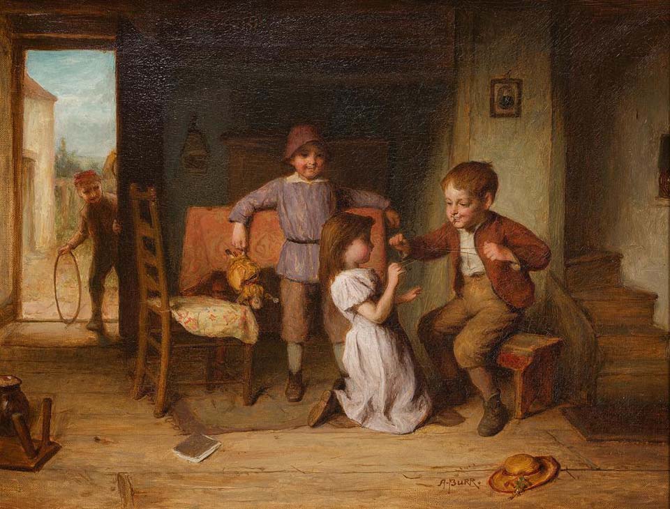 Interior scene with children