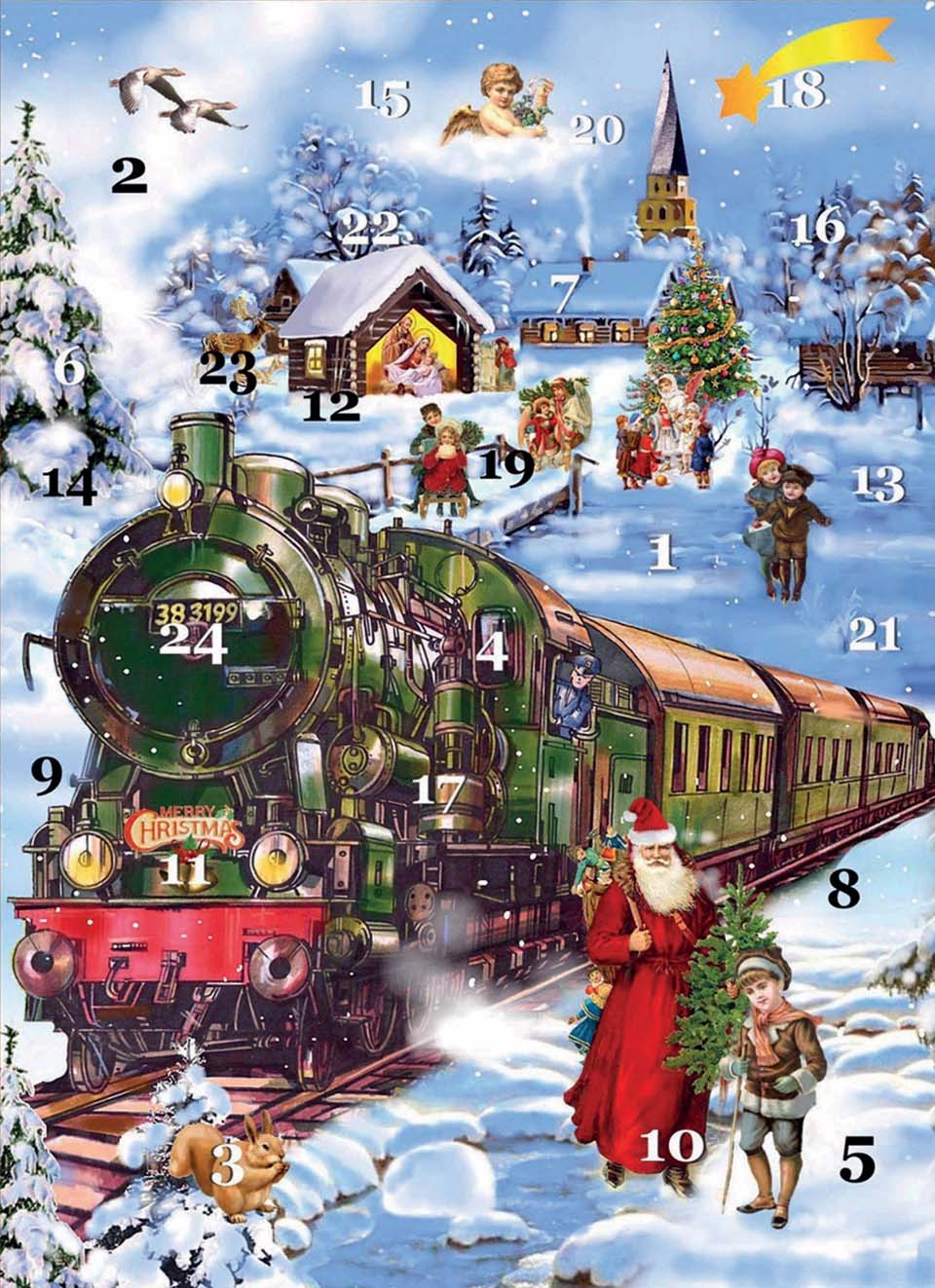 Snow scene Christmas train