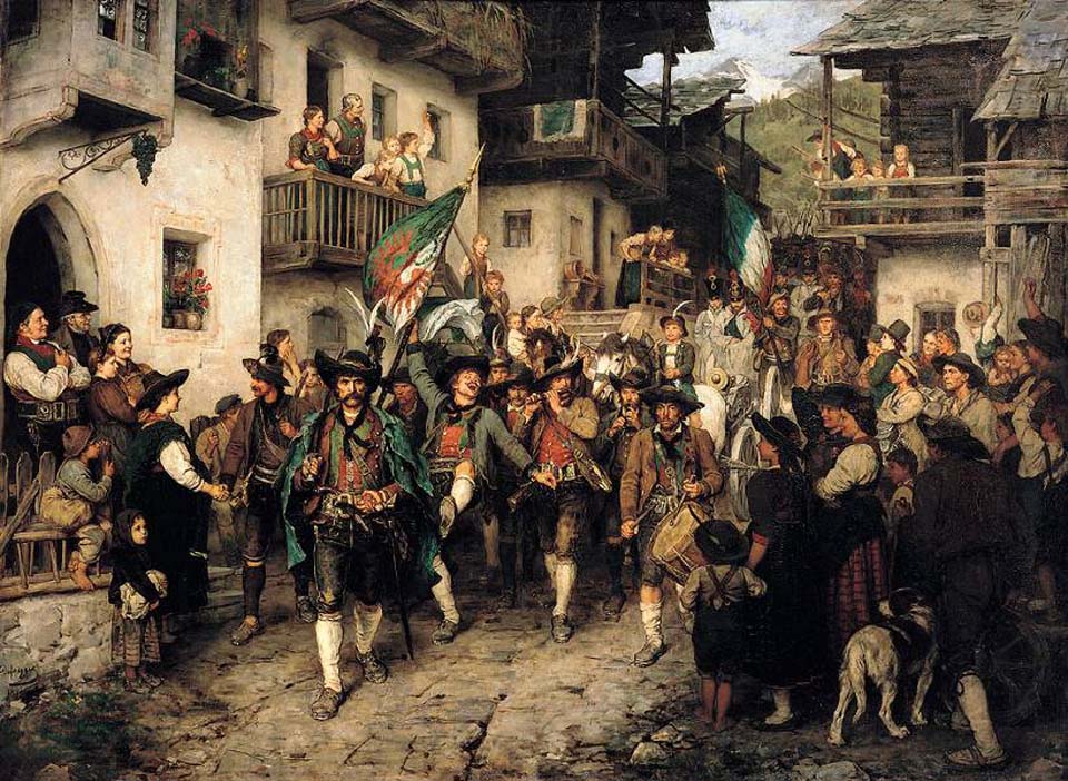 Tyrolean Home Guard returning from the war of 1809