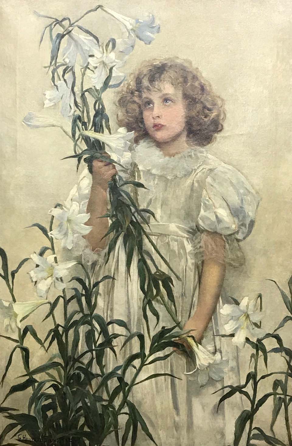 Girl with lily