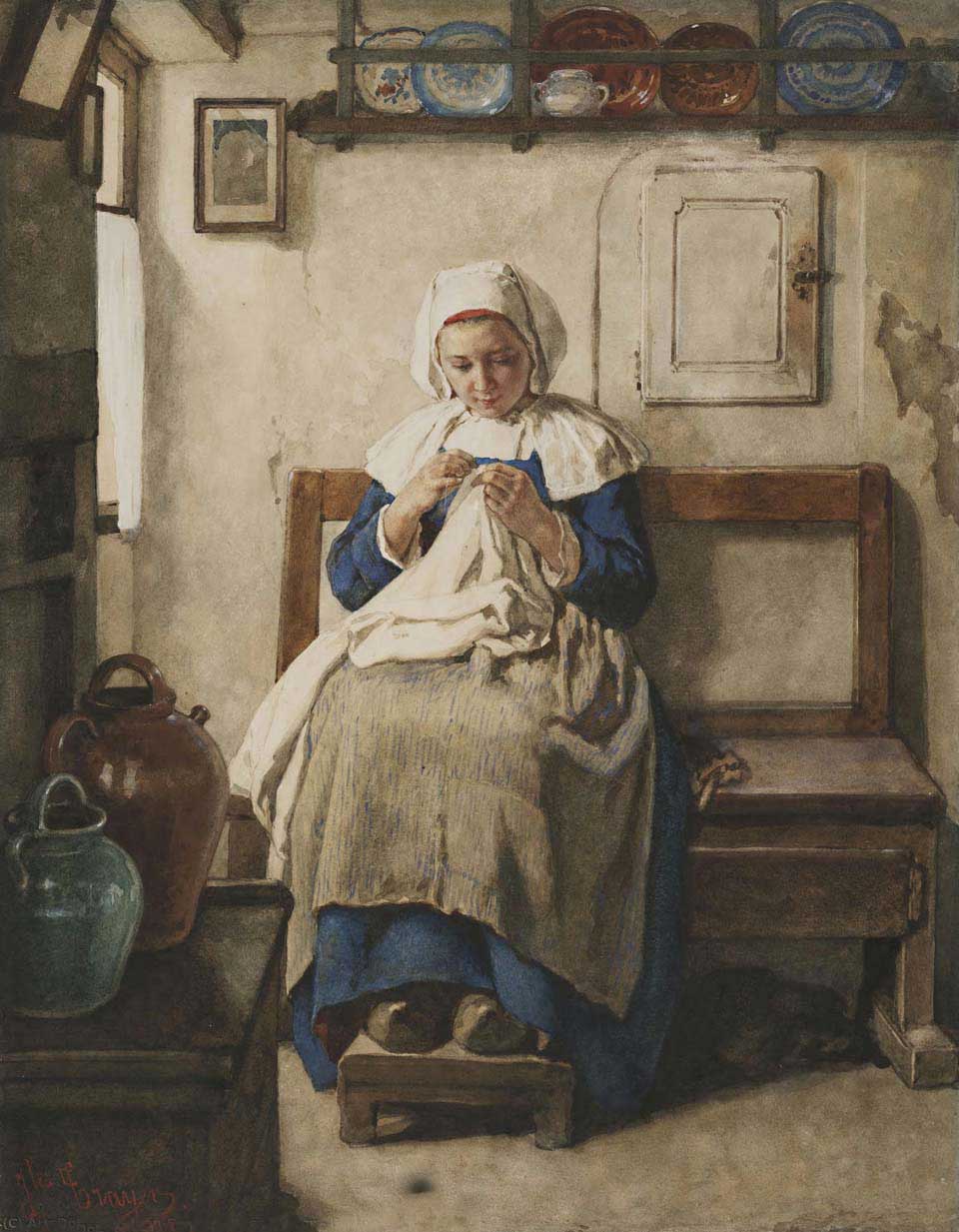 Breton peasant girl