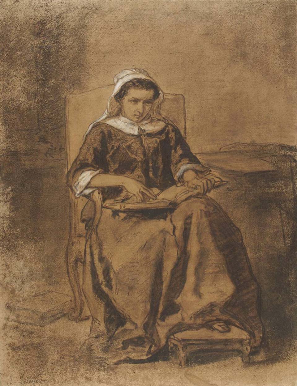 Young woman reading the bible