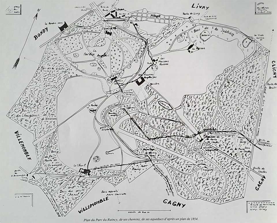 Plan du Parc du Raincy (1854)