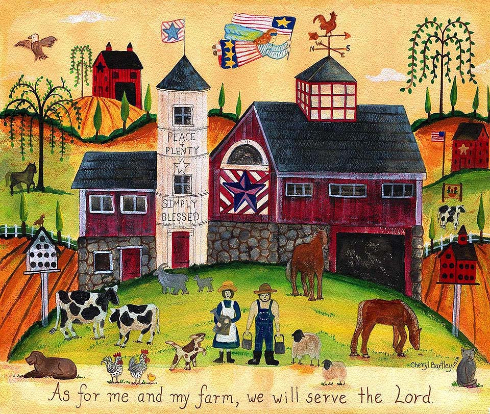 We will Serve the Lord Farmyard Angels Americana
