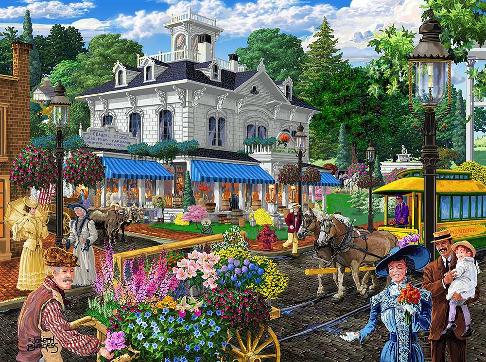 Victorian Spring - Busy Town Center