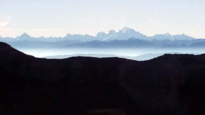 Vue sur la chaîne du Mont Blanc