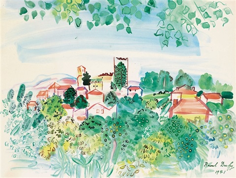 peinture Vernet-les-Bains par Raoul Dufy